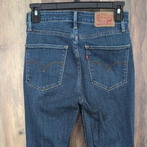 Levi's 721 High Rise Distressed Blue Skinny Jeans 26x30     P266